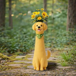 vase résine chien décoratif fleurs artificielles couleurs variées cartoon intérieur facile nettoyage salon entrée