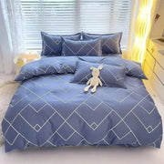 Housse de couette 160x200 cm en polyester coton motif plante pour lit double queen