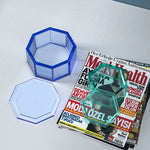 cache plante hexagonal transparent violet vert bleu blanc moderne minimaliste silicone bricolage fleur rangement