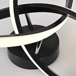 lampe contemporaine led noir doré circulaire minimaliste(touches interrupteur) 24cm