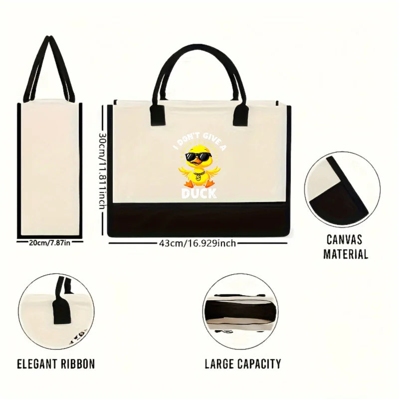 sac main toile beige noir canard lunettes soleil respectueux environnement moderne casual