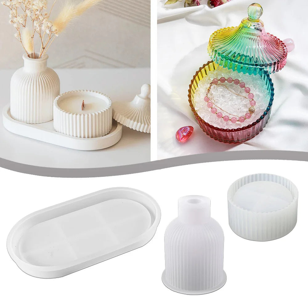 vase silicone bougie blanc rayures moderne arrangement table tổ chứcFLOW (Only the valid 14