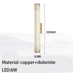 applique murale moderne marbre naturel cuivre lampe led salon chambre coucher décoration luxe