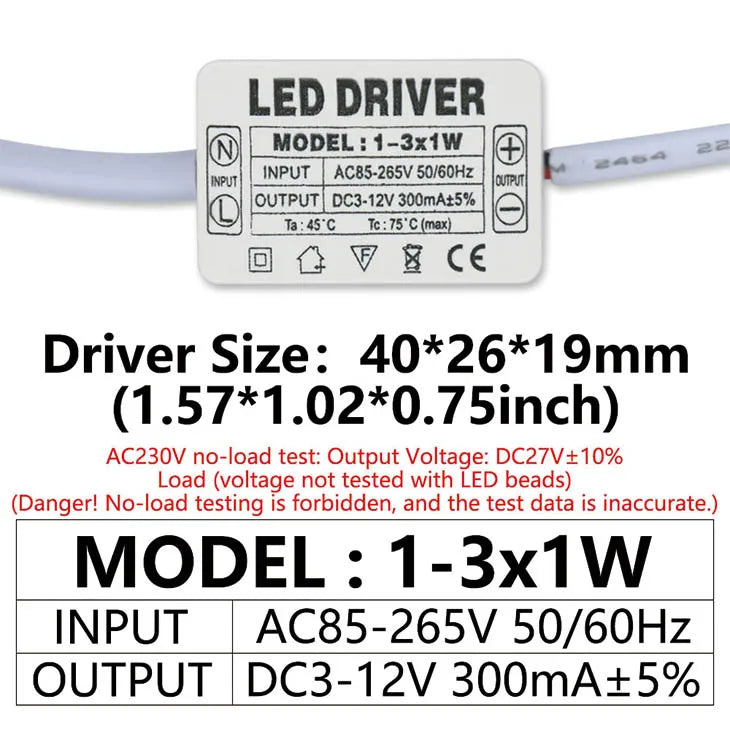 transformateur alimentation led 250ma 300ma 12v 24v 36v isolation stable électronique blanc connecteurs