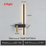lampe murale moderne minimaliste noir interrupteur bouton chambre entrée étude fixée mur LED