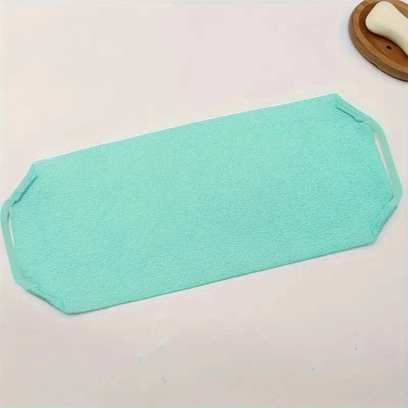 gant bain exfoliant bleu vert violet rose blanc durable réutilisable absorbant