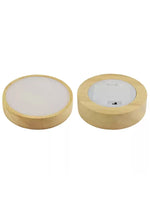 plateau lumineux bois naturel blanc moderne interrupteur tactile base plate 8cm 10cm