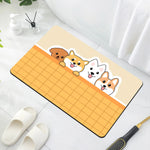 tapis sol antidérapant imperméable adhésif dessins animaux moderne beige gris marron bleu