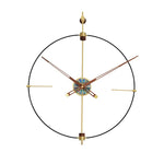 horloge murale moderne abalone shell or noir minimaliste salon quartz métal aiguille unique incrustation