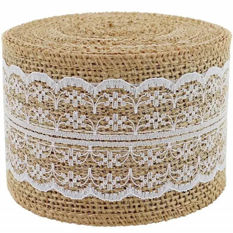rubans décoratifs dentelés vintage rustique mariage fête emballage cadeau blanc beige vert rose bleu