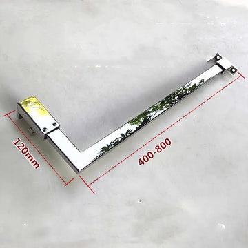 barre douche inox tige vis fixations plaque moderne minimaliste argenté noir blanc métal