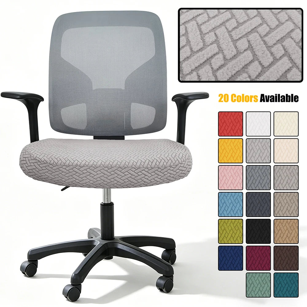 housse chaise polyester vert gris beige moderne tissé 46 53 cm