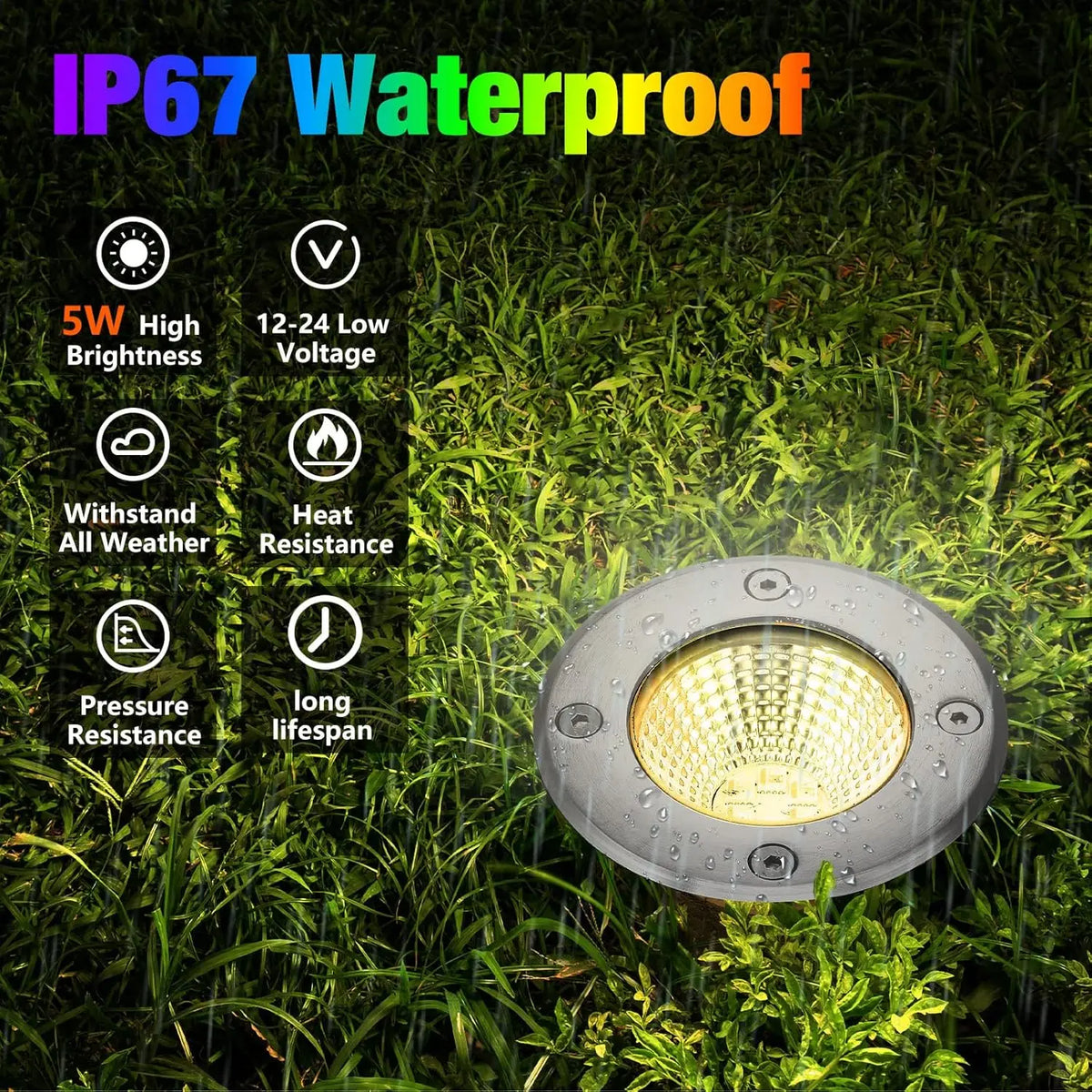 éclairage solaire led 16 spots noirs vis fixations moderne fonctionnelextérieur