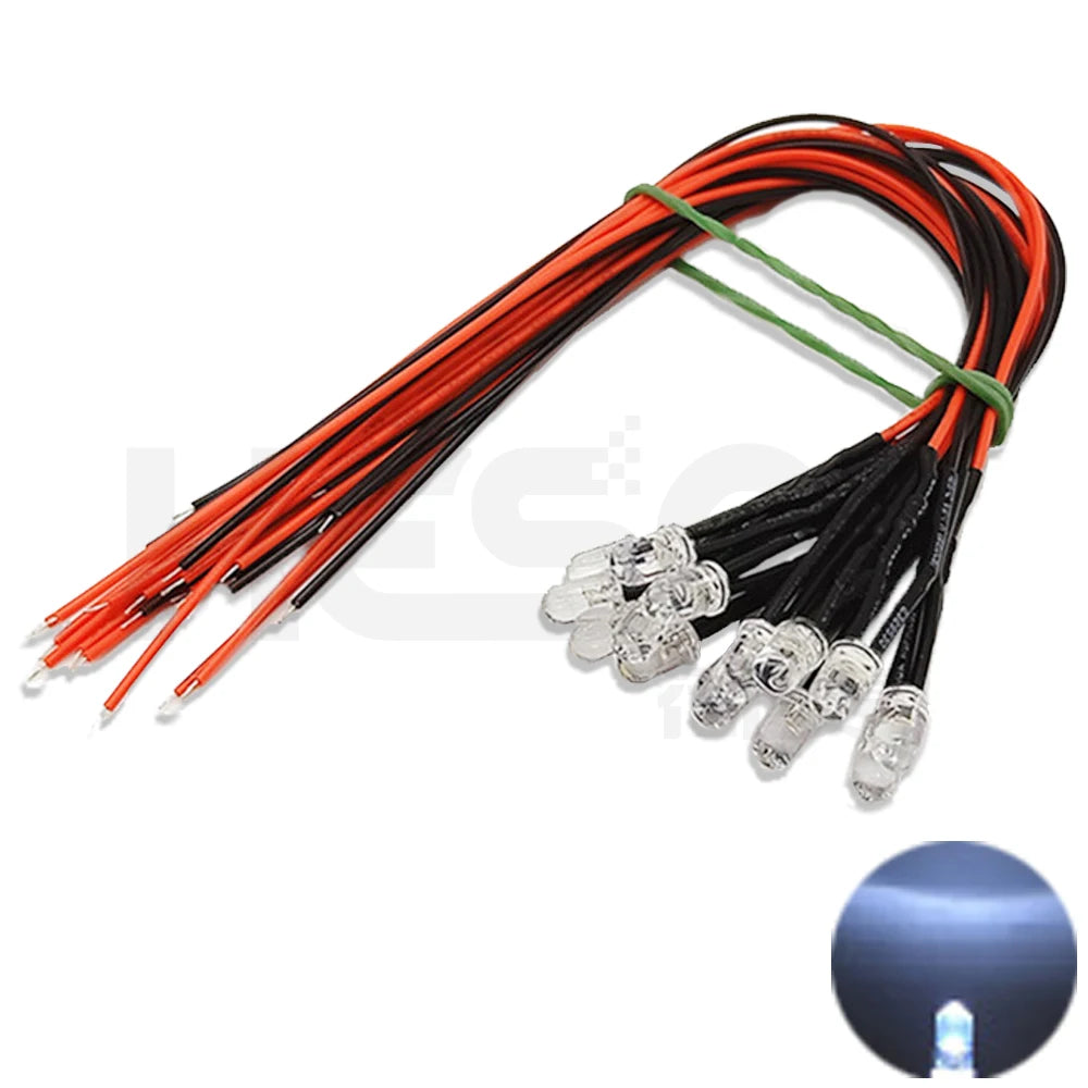 Diodes led rouge bleu vert blanc jaune câbles préinstallés multicolore standard decoration
