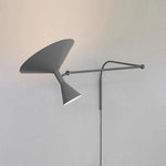 lampe murale moderne conique blanc noir gris fixée mur éclairage quotidien minimaliste