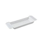 accessoires bain rangement plateau ajustable blanc noir moderne minimaliste perforé geometrique produits beauté