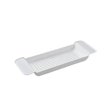 accessoires bain rangement plateau ajustable blanc noir moderne minimaliste perforé geometrique produits beauté