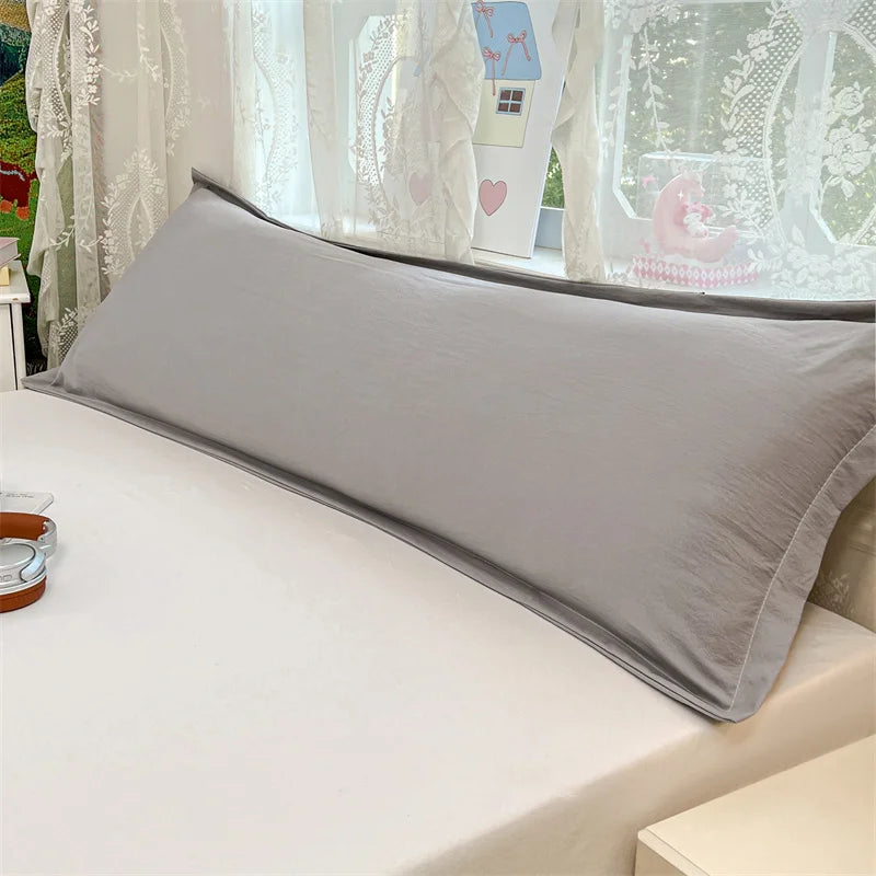 taies d'oreiller solides polyester modernes bleu marine jaune gris vert rose opaques 48x180cm