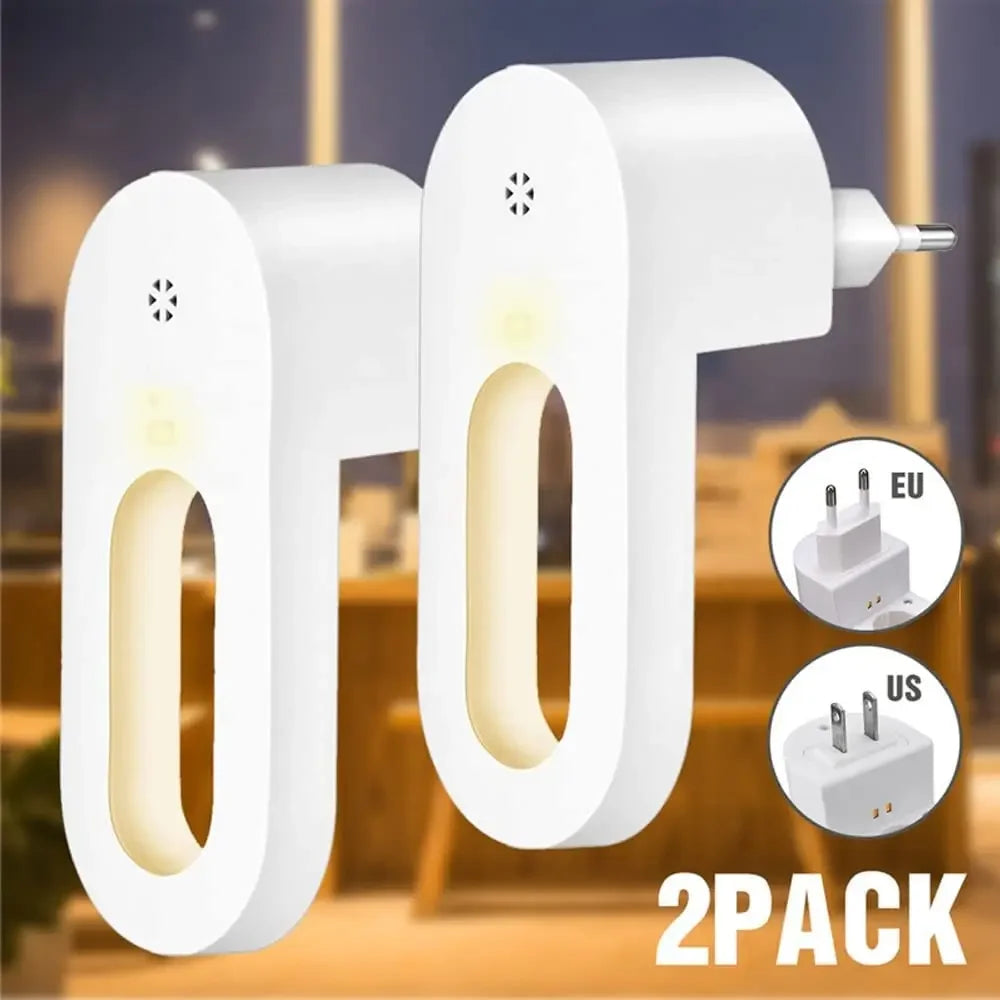 veilleuse led murale blanc moderne capteur crépuscule prise électrique économie energie chambre enfants