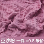 tissu coton imprimé petits points blanc bleu clair rose pâle gris doux biodegradable 150x50cm