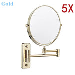 miroir cosmétique noir moderne bras articulé pouces rond sans texte