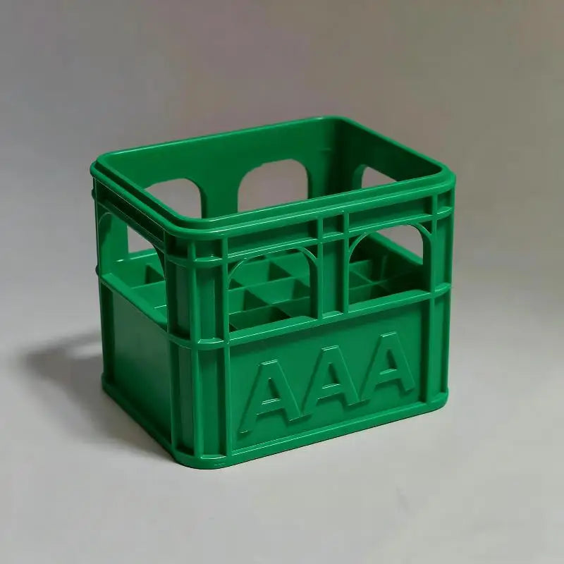 boîtes rangement piles vert blanc jaune bleu rouge grille compartiments pratique moderne