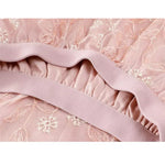 jupe bohème florale tulle violet bleu clair blanc vert pastel rose pâle elastique dentelle