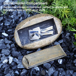 boîte clés secrète résine pierre motifs floraux créative miniature jardin ornement