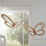 décoration murale papillon rotin naturel artisanal tissé main rustique nordiqueintérieur accessoire photo prop