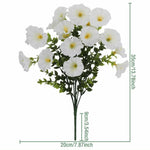 bouquet artificiel violet rose jaune blanc moderne décoration intérieur minimaliste fleurs simples feuilles vertes