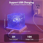 lampe led rechargeable 16 couleurs télécommande support plat moderne ambiance chambre salon bleu rose