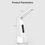 lampe led rechargeable blanc moderne sans ombre interrupteur tactile horloge veilleuse étude