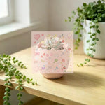 cache pot moderne imprimé 3d rose bleu violet jaune motifs colorés texture mat