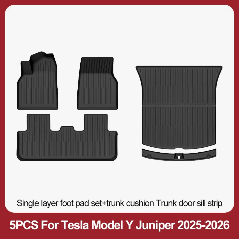 tapis sol voiture tesla model noir rayures horizontales moderne résistants lusure 10pcs sets