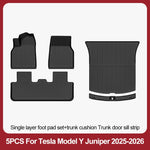 tapis sol voiture tesla model noir rayures horizontales moderne résistants lusure 10pcs sets