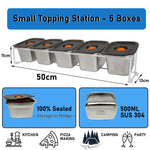 station garniture acier inoxydable 304 couvercle silicone stockage ingrédients pizza moderne rangement professionnel étanche