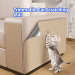 tapis grattage chat auto adhésif protecteur canapé mur tissu gris