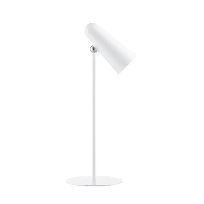 lampe rechargeable led flexible moderne blanche mat pied solide