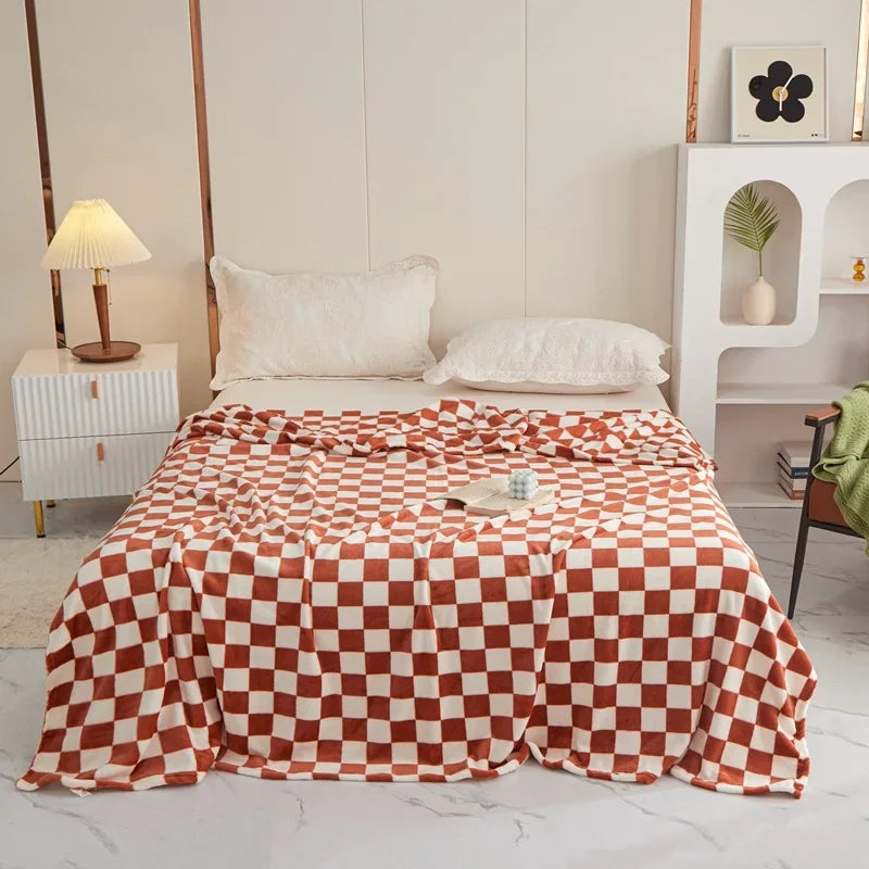 couverture carreaux noir blanc moderne hiver imperméable qualité 70cm 100cm pique nique sieste