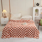 couverture carreaux noir blanc moderne hiver imperméable qualité 70cm 100cm pique nique sieste