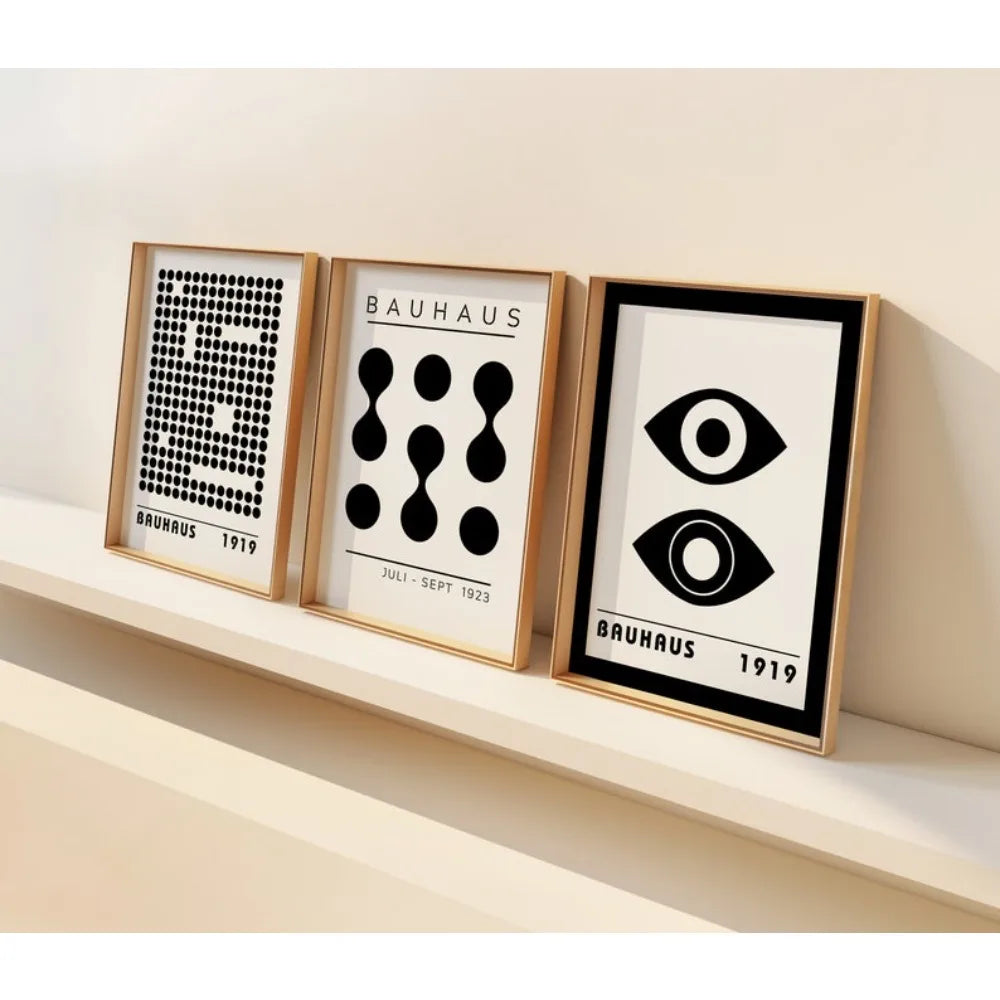 affiches noir blanc graphiques abstraites modernes minimalistes géométriques encre imperméable toile sans cadre