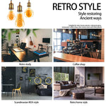 ampoules filament spirale dorée retro or noir opalescent e27 2200k 22w 20000h