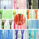 rideaux voilage couleurs variées tissu franges verticales translucides bohèmes liens dattache moderne maison