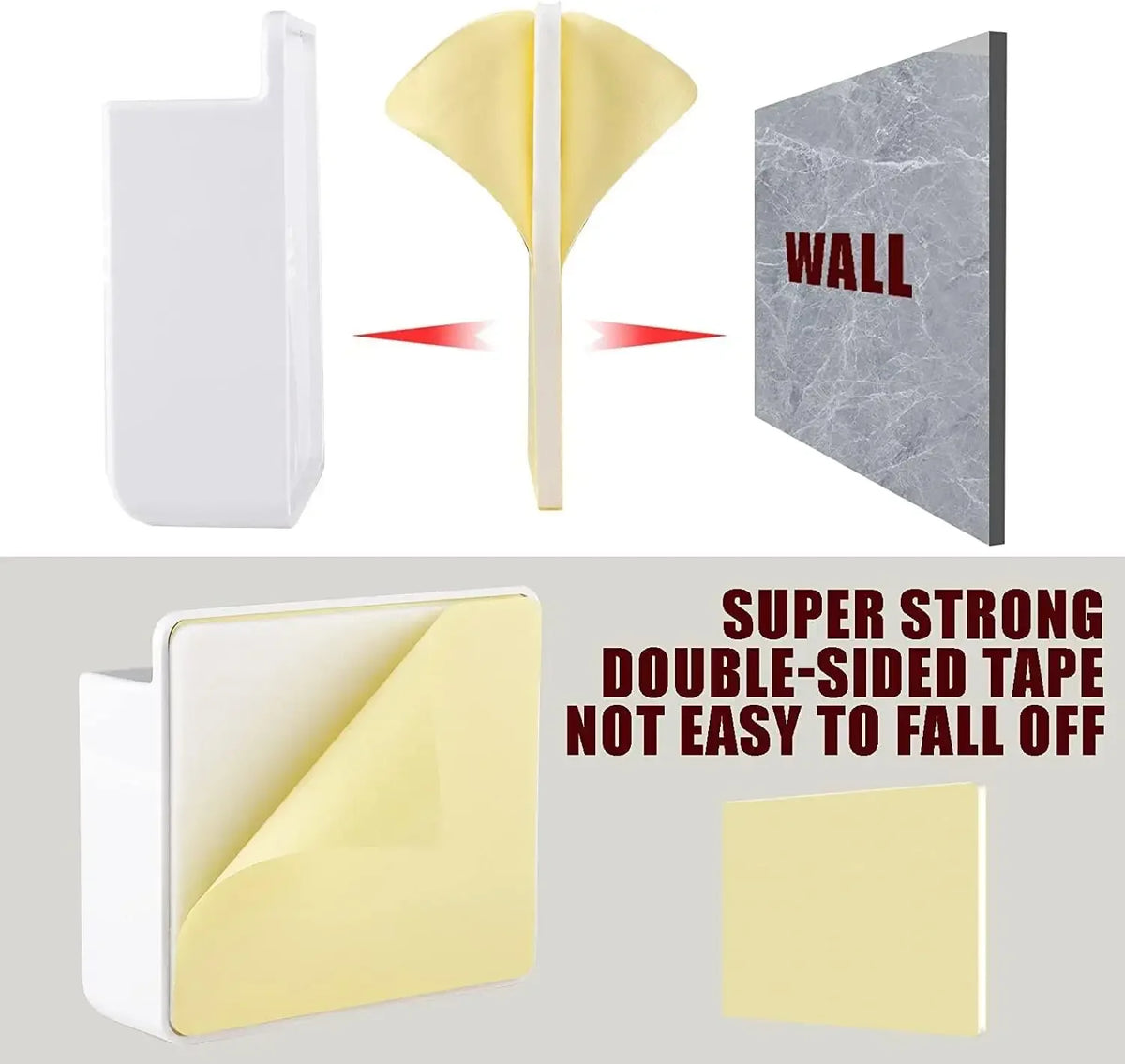 support téléphone portable blanc moderne adhésif rack stockage pratique suppléments
