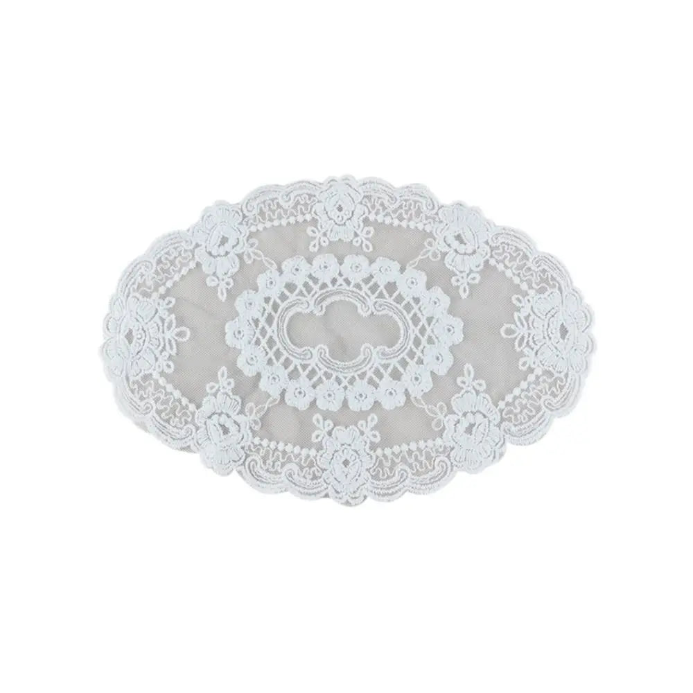 serviettes table classiques dentelle blanche maison festives round 18cm 27cm ovale 17x28cm 19x30cm 29x45cm