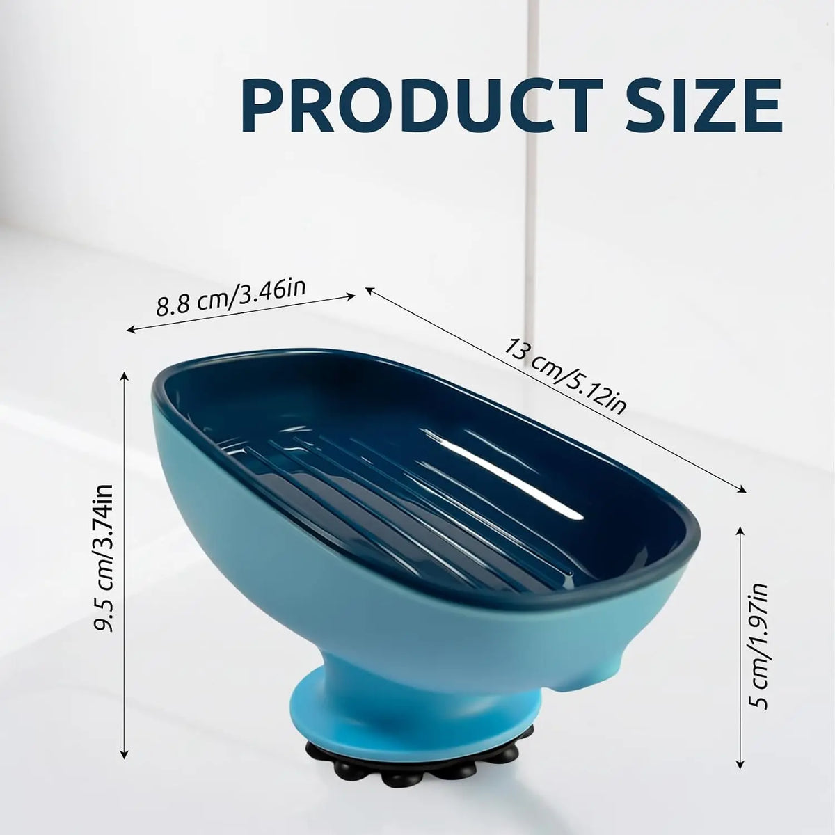 support savon moderne plastique gris rose bleu égouttoir éponge savonnette posable suction