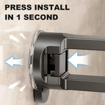 étagère salle bain ventouse aluminium moderne gris minimaliste porte serviette suction cachée