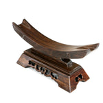 support épée bois naturel sculpté traditionnel marron foncé décoration maison