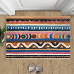 tapis géométrique multicolore moderne bohème antidérapant 30x50cm 40x60cm 50x80cm salon