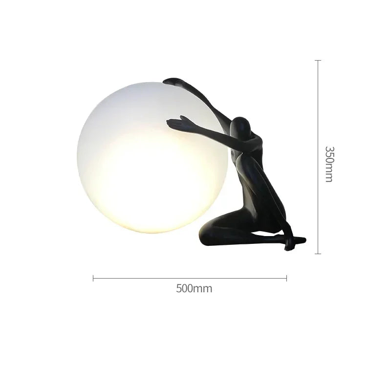 lampe table contemporaine minimaliste rouge noir verre dépoli interrupteur tactile vde ul